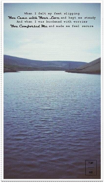 Chelburn reservoir, Summit, He holds me