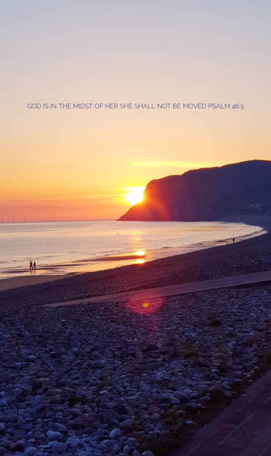 West Shore, LLandudno sunset Psalm 46